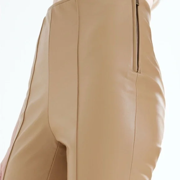 ZARA faux leather Tan Women's skinny Pants size M - Picture 4 of 14